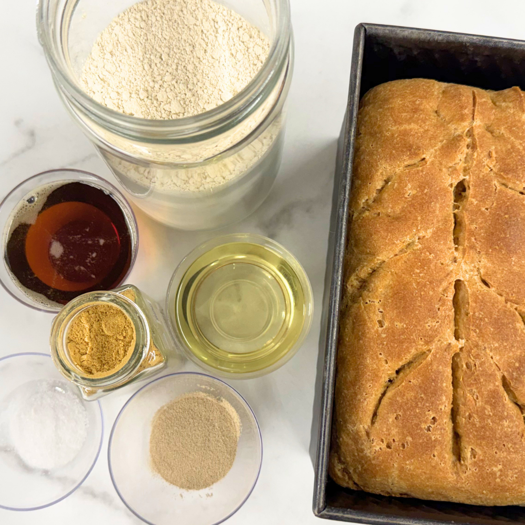 Ingredients for spiced maple bread