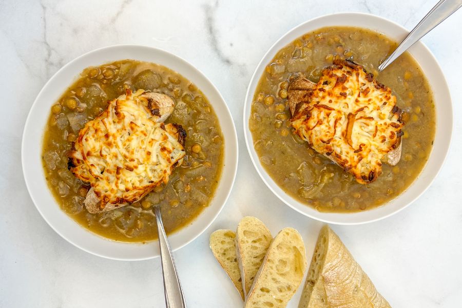 green lentil soup french onion soup