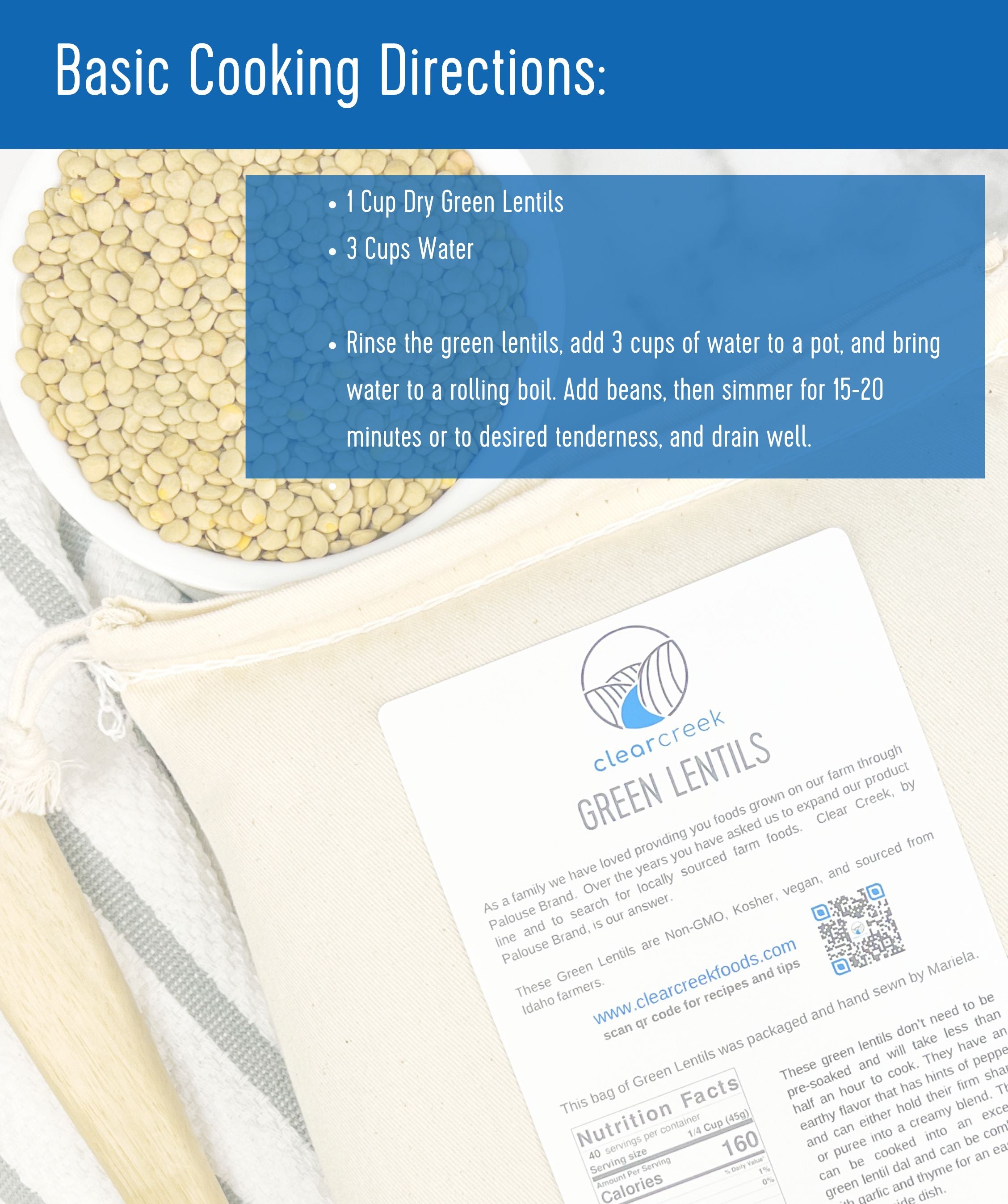 Green Lentil Cooking Directions