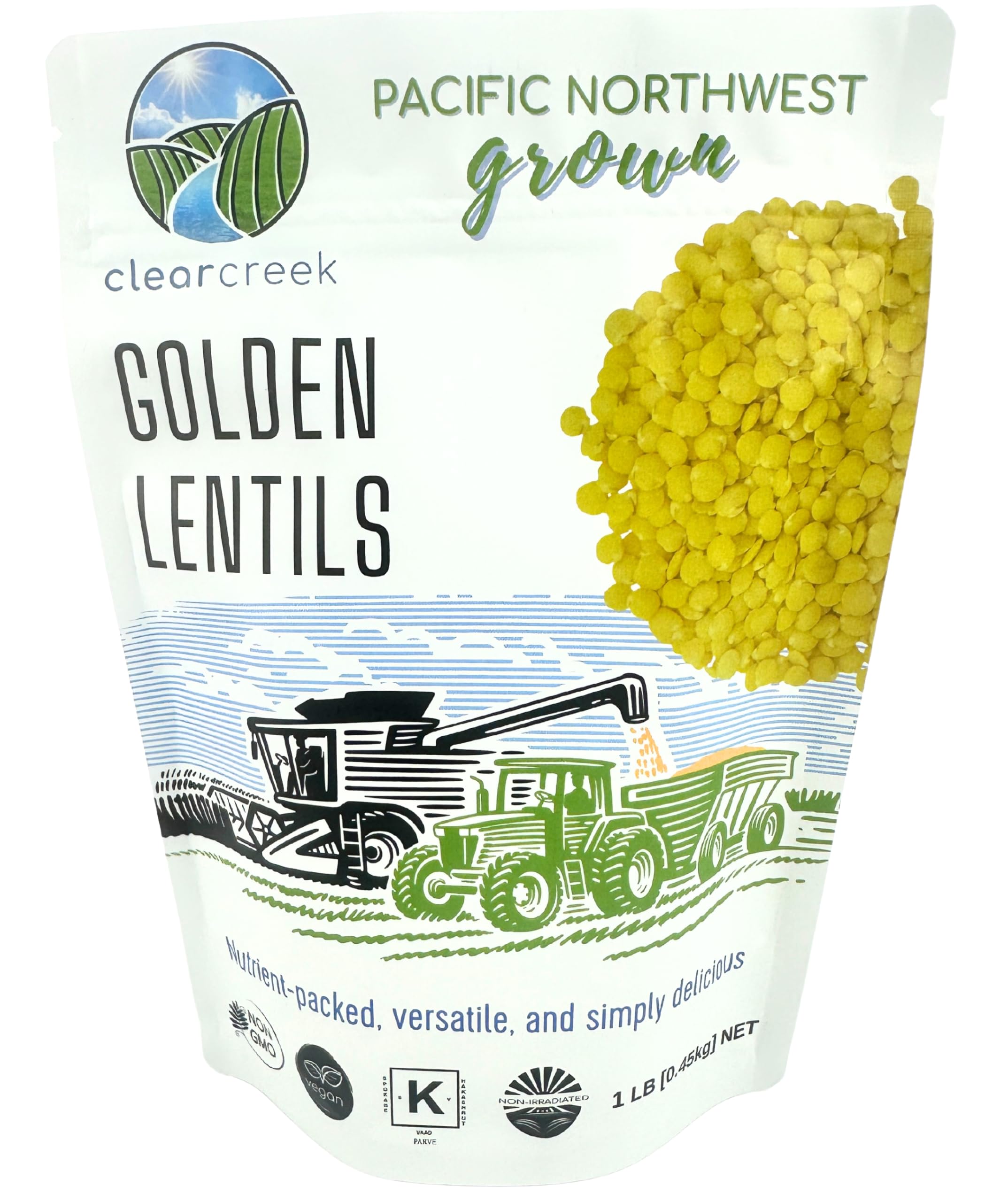Certified Glyphosate Residue Free | Yellow Lentils | 1 LB