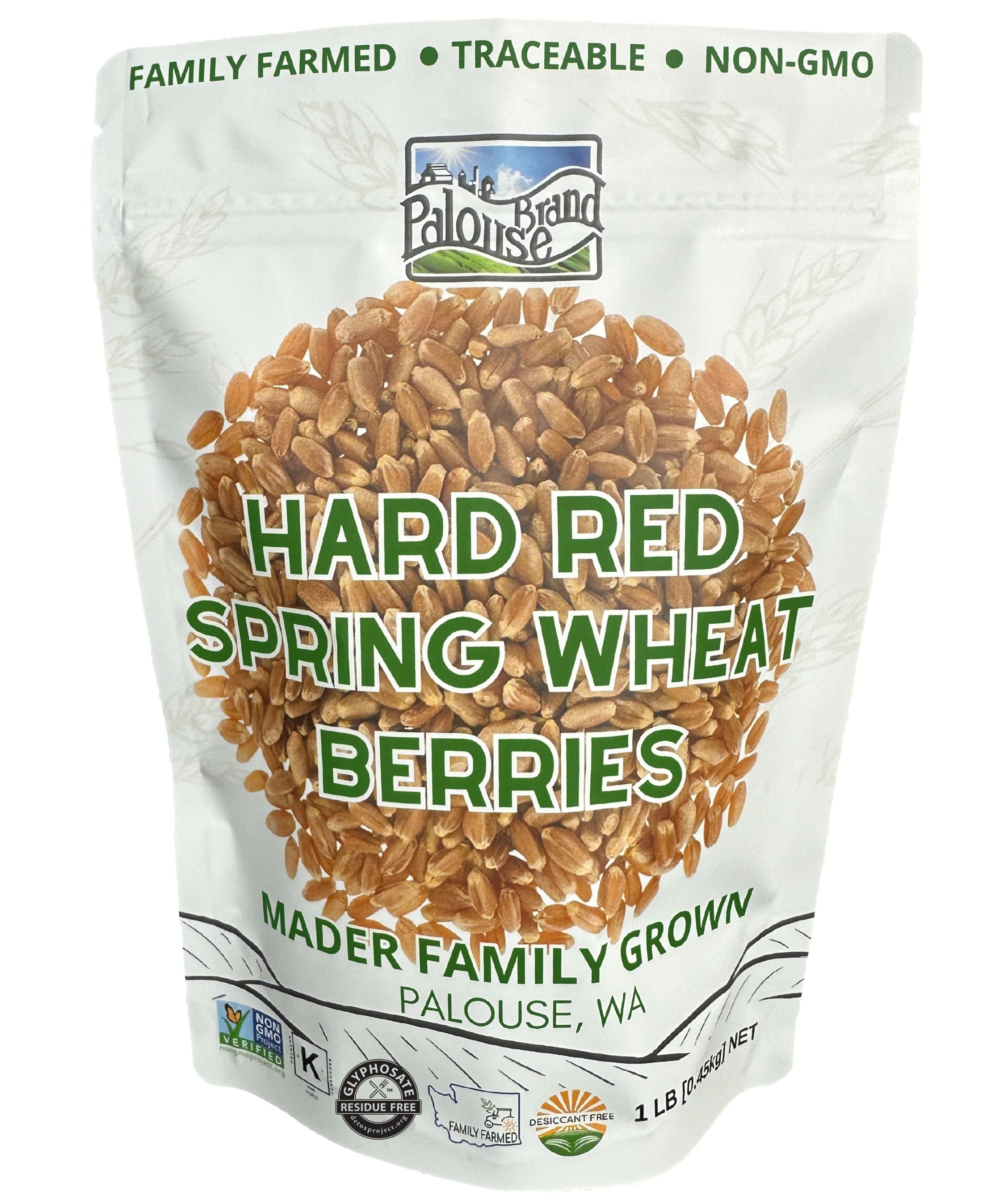 red spring wheat berries 1 lb resealable bag