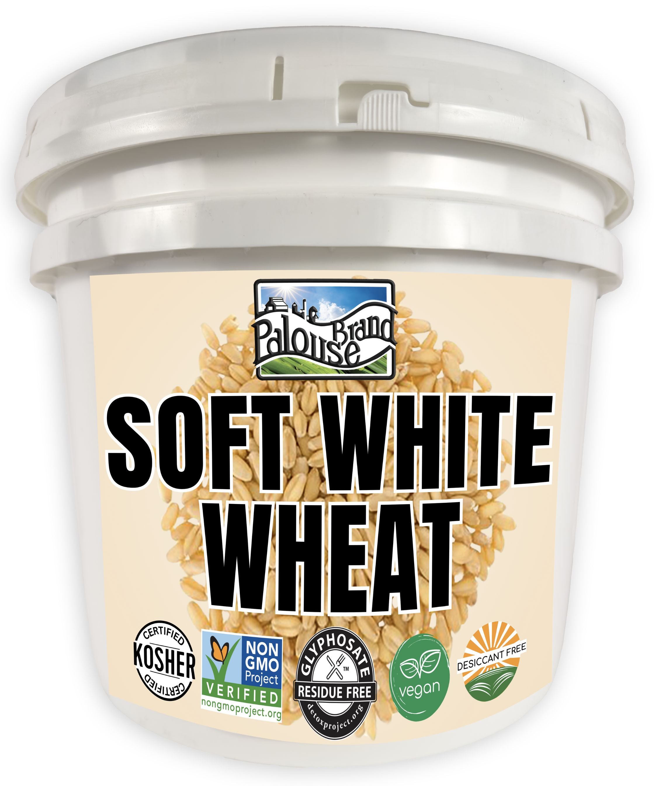 Soft White Wheat Berries - 25 lb Bucket