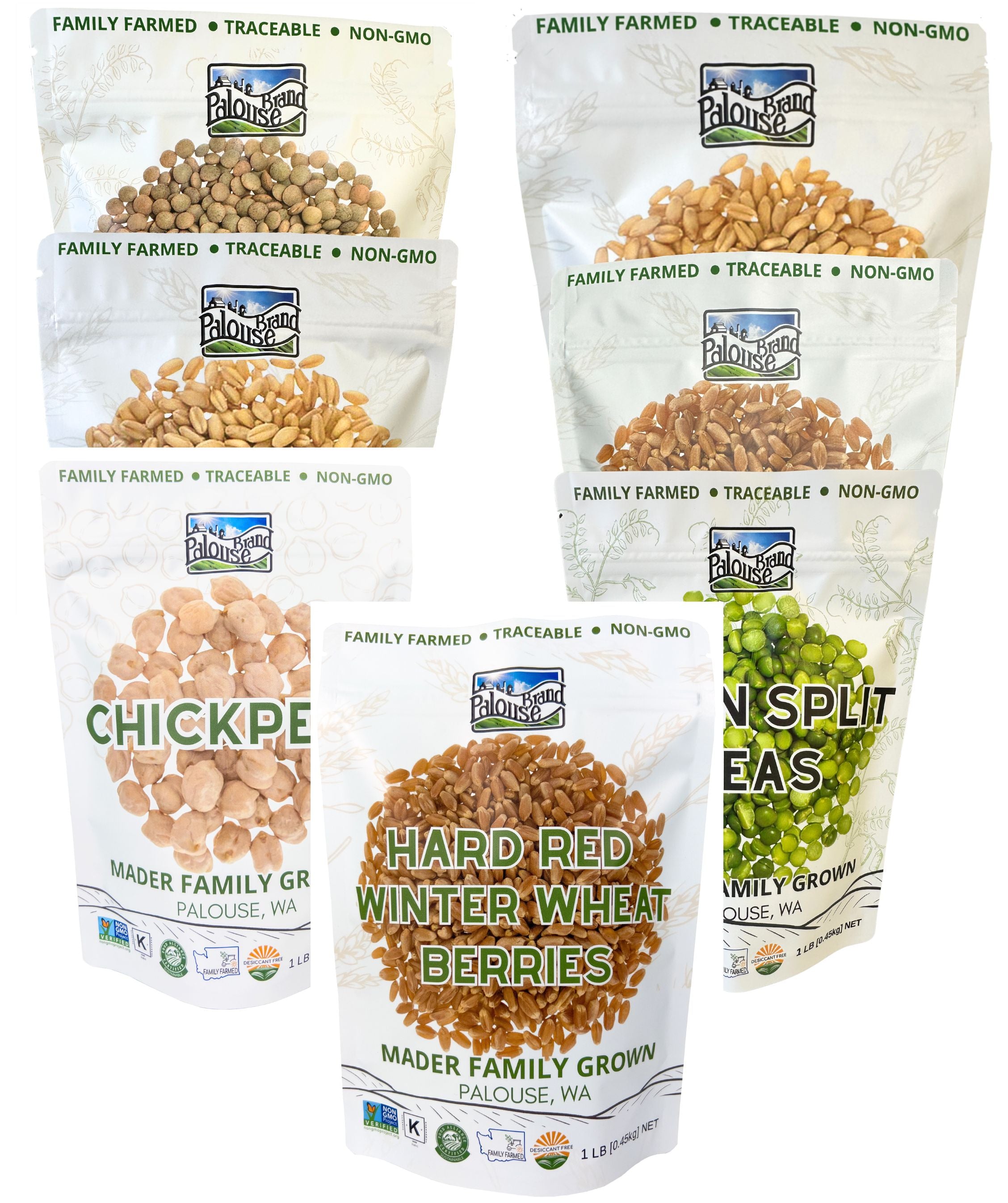 Dry Grains and Legumes 1 LB Bags