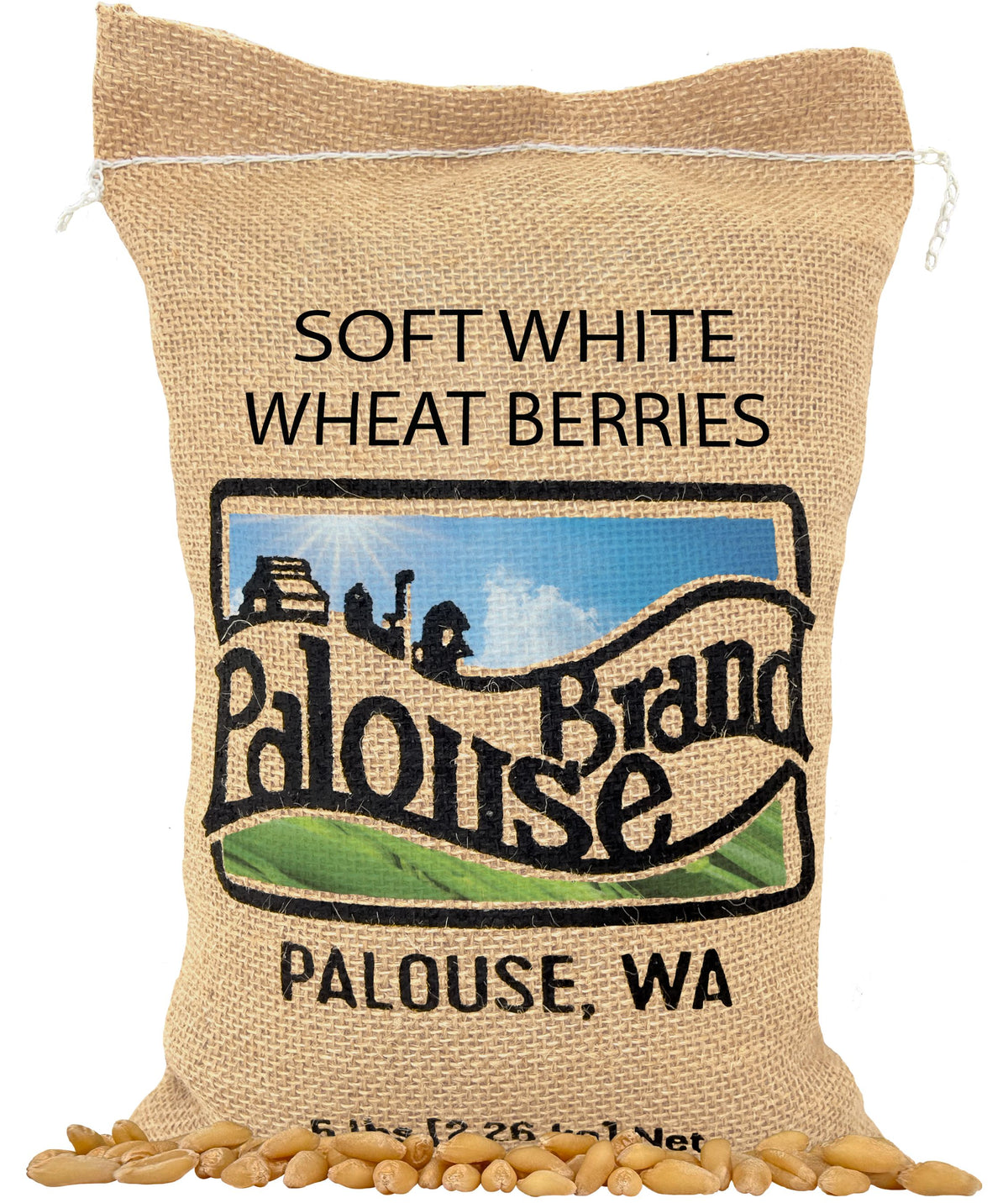 Soft white Wheat Berries 5 lb Burlap