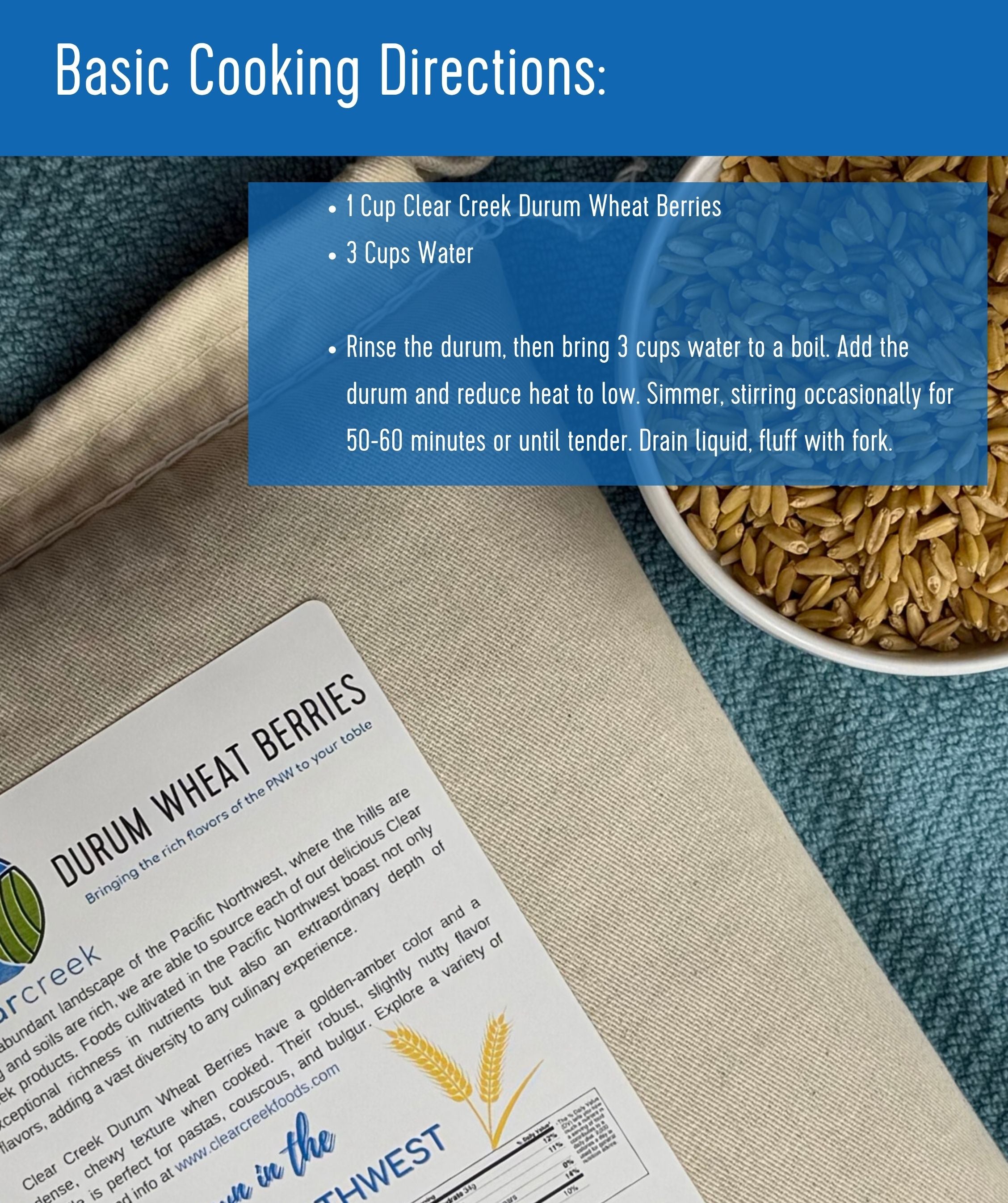 How to cook Durum Wheat Berries
