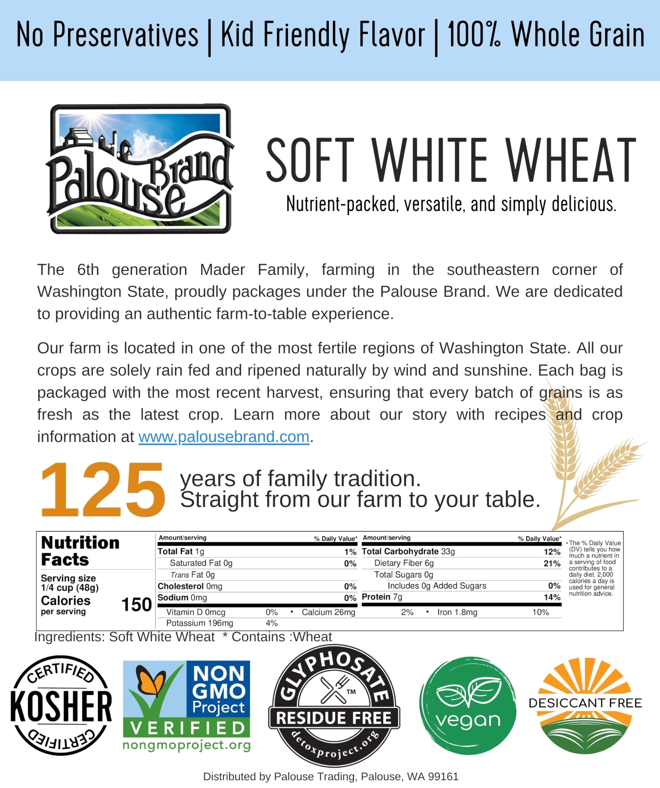 Soft White Wheat - Value Pack - 50 lb Bags