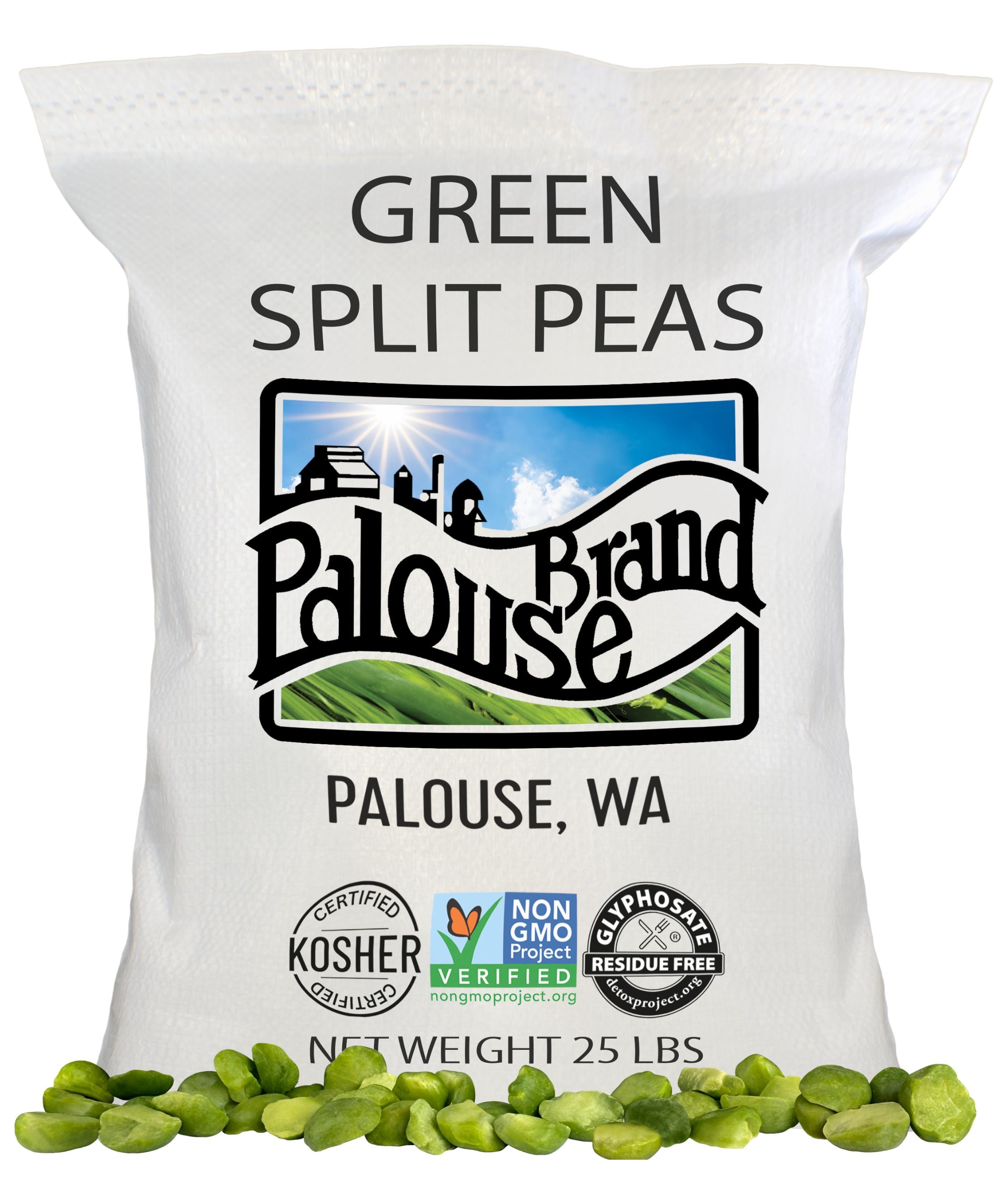 green split peas 25 lbs