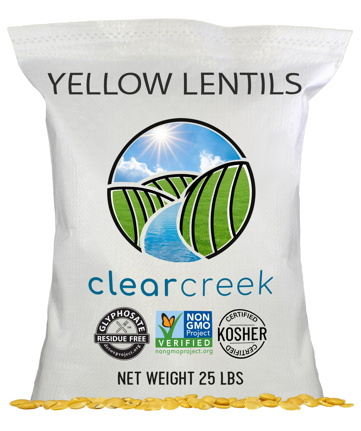yellow lentils 25 lbs