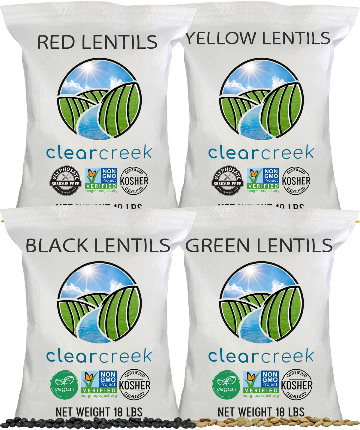 Lentil Variety Bundle - 72 LBS