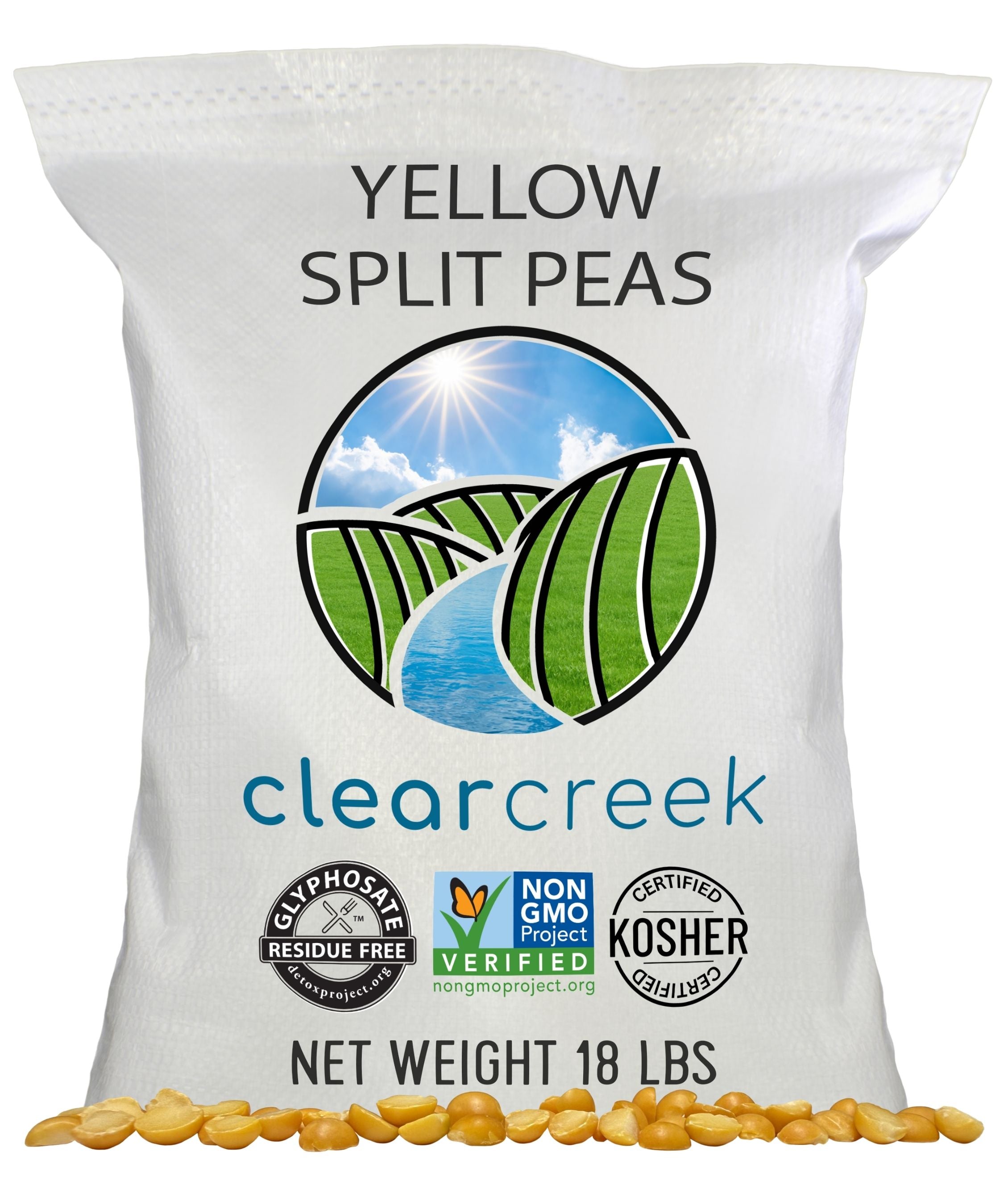 yellow split peas 18 lbs