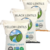 Lentil Pack: Red, Black, Gold 4 LBS each
