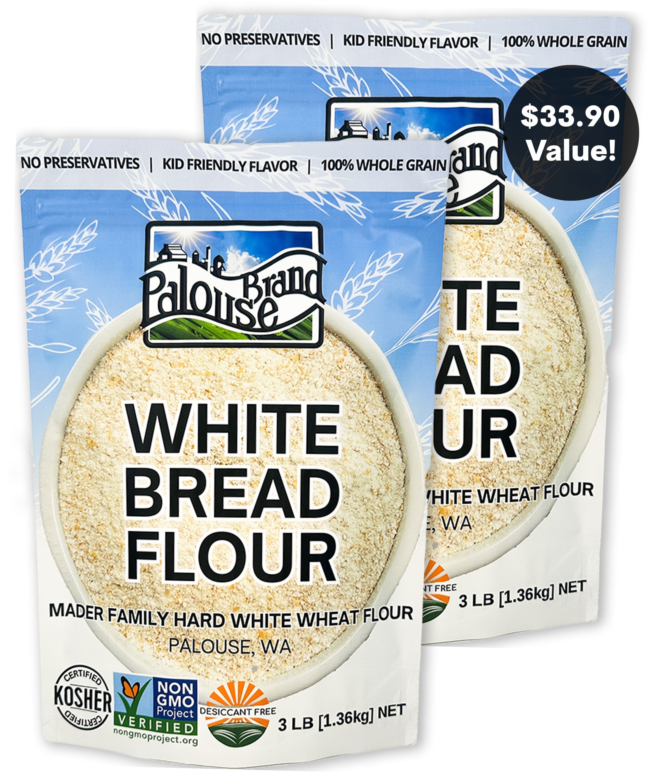Whole Wheat White Bread Flour 6 lbs