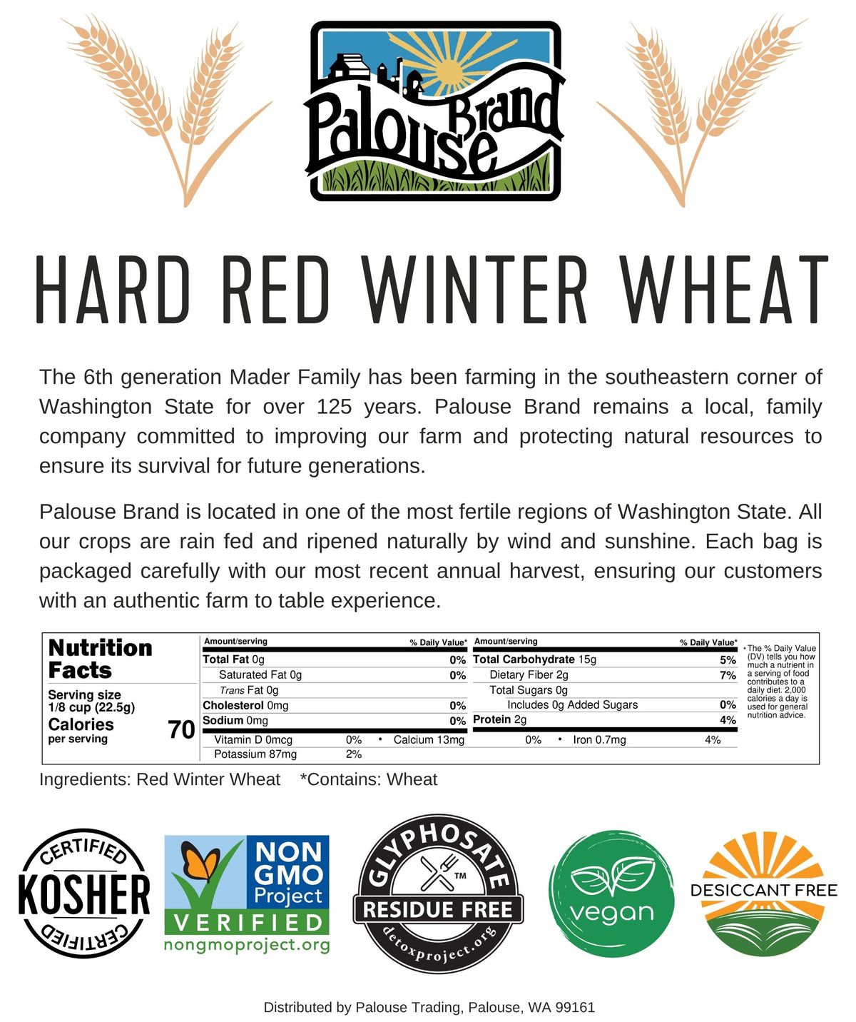 red winter wheat berries nutrition facts