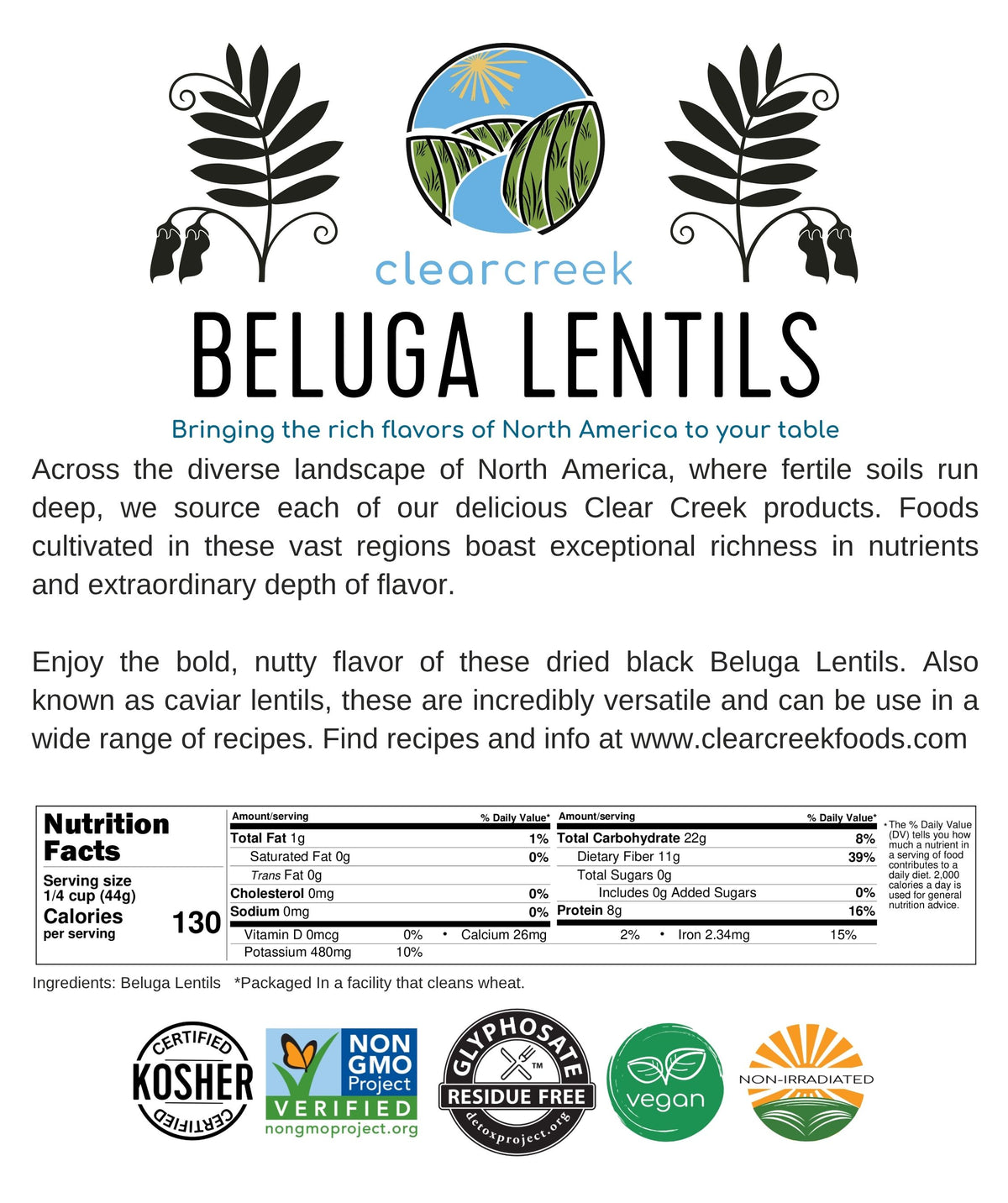 beluga lentil nutrition facts