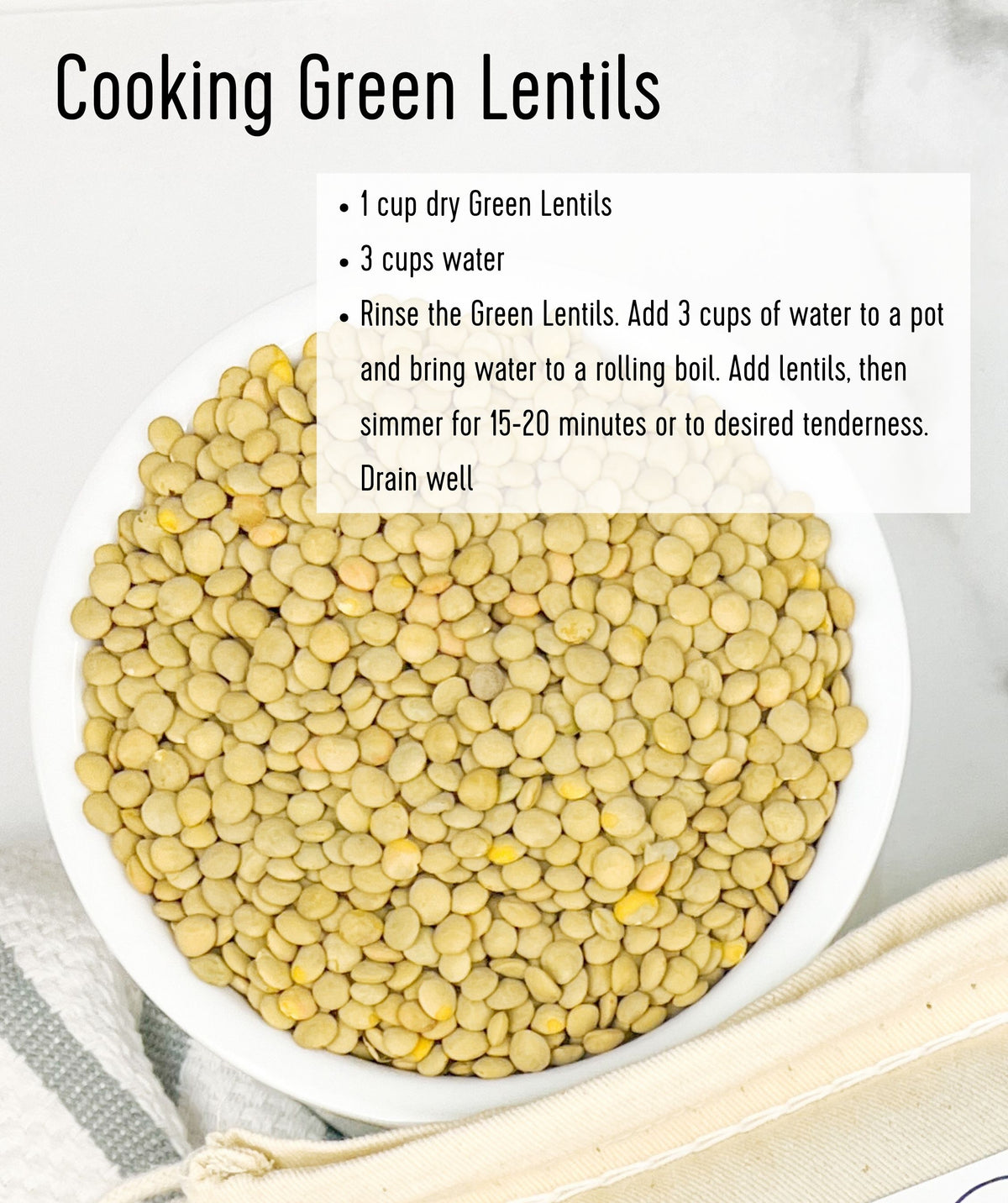 how to cook green lentils