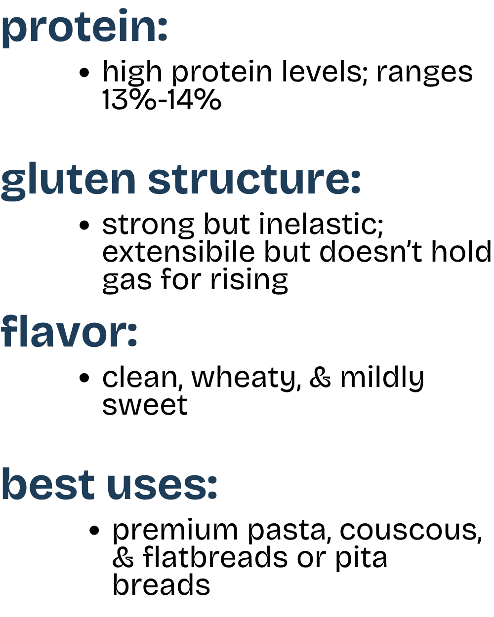 durum wheat berries protein content