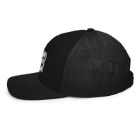 a black hat on a white background
