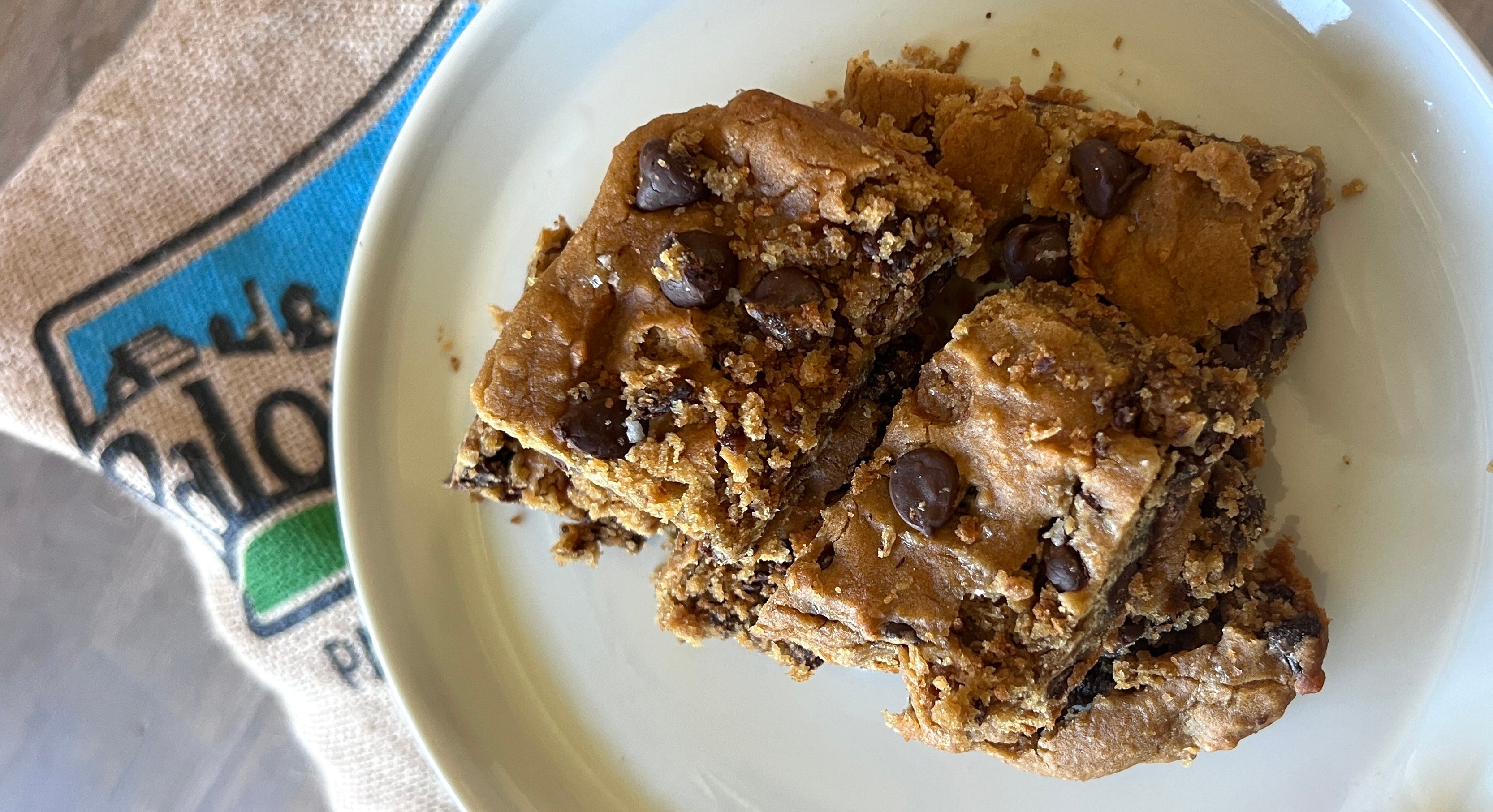 Chocolate Chip Chickpea Blondie Bars