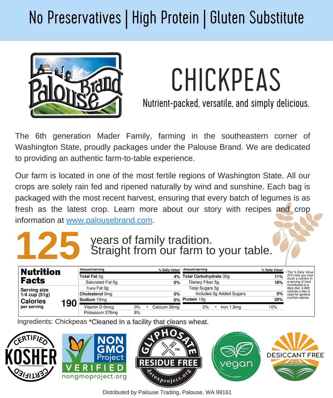 Chickpeas Nutrition Facts