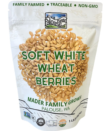 Soft White Wheat Berries | 1 LB | Certified Glyphosate Residue Free