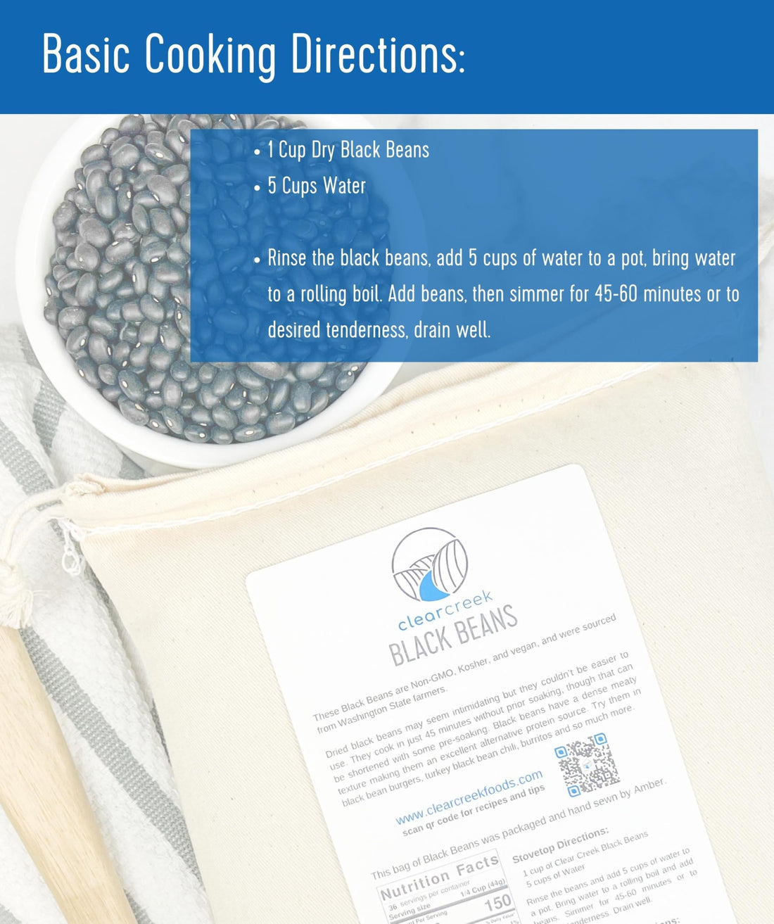 Black Beans | 8 lbs (2 × 4 lb) | Non-GMO | Sustainable Grown – Value Pack