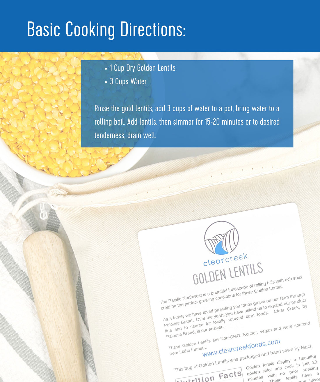 Yellow Lentils Cooking Directions