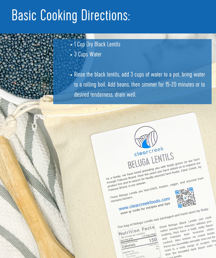 Black Beluga Lentil Cooking Directions