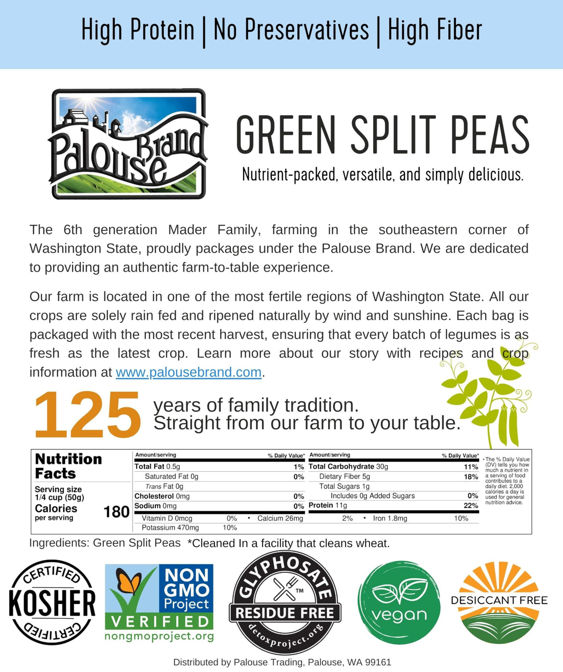 Green Split Pea Value Pack | 10 lbs