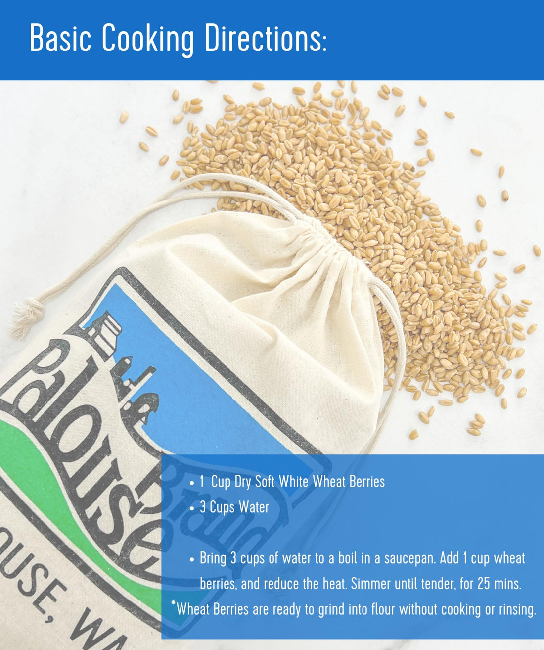 Soft White Wheat Bulk Value Pack | 50 lbs