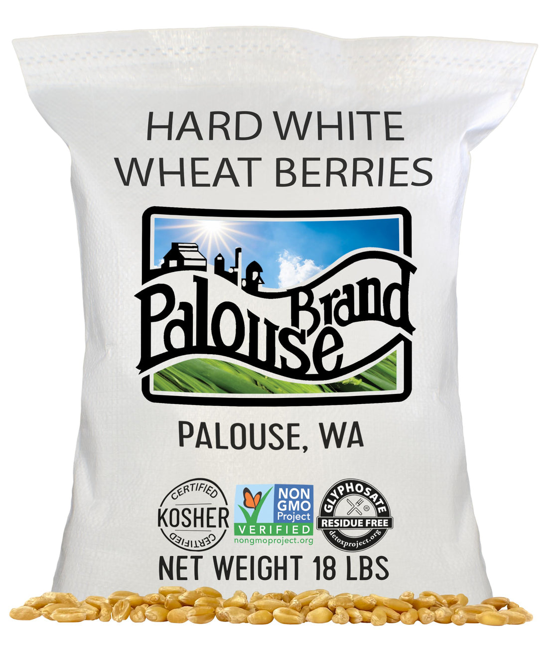 Hard White Wheat Berries 18 lbs
