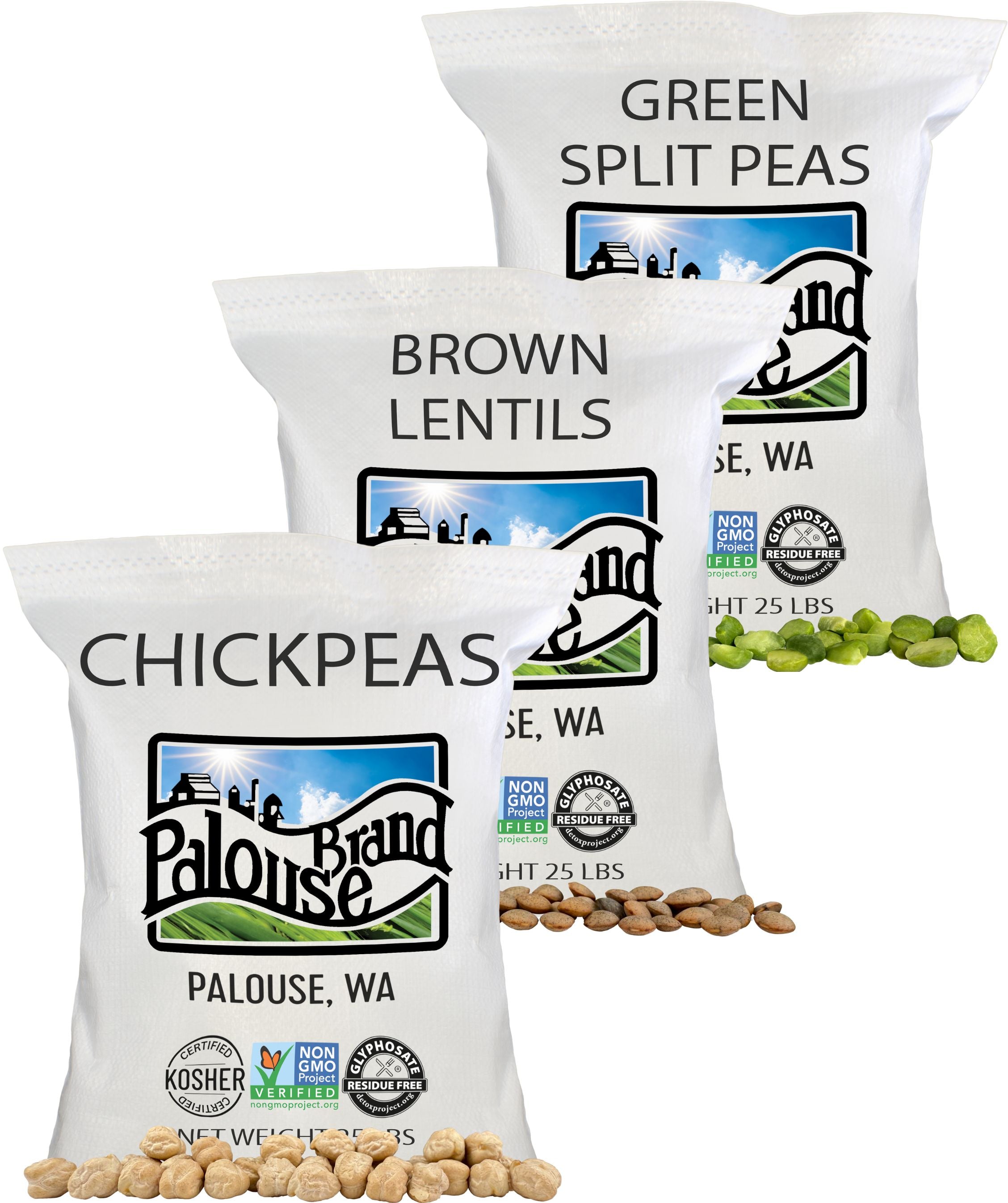 Bulk Bag Variety Legume Bundle | 75 LBS | Certified Glyphosate Residue Free