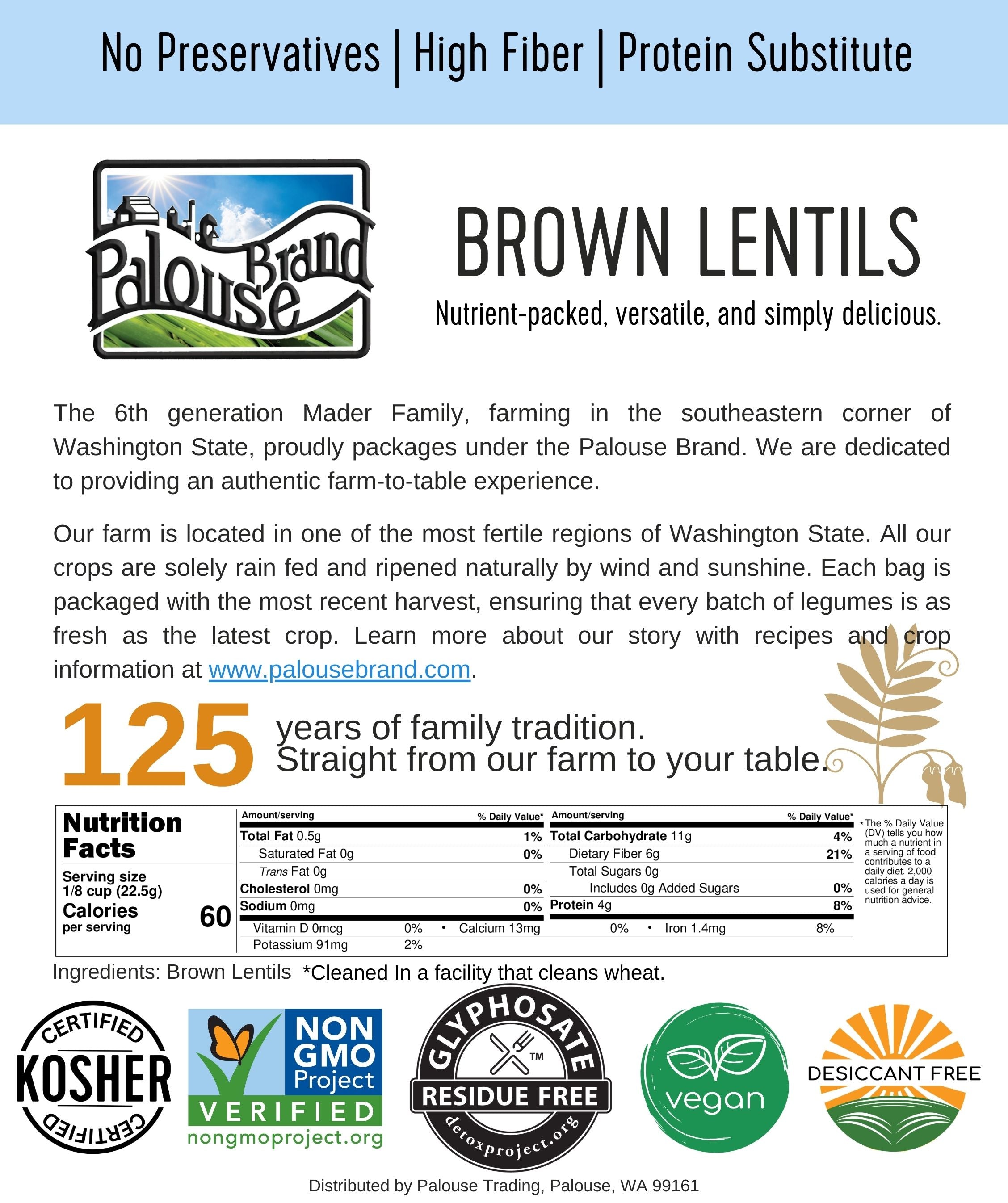 Brown Lentil Nutrition Facts