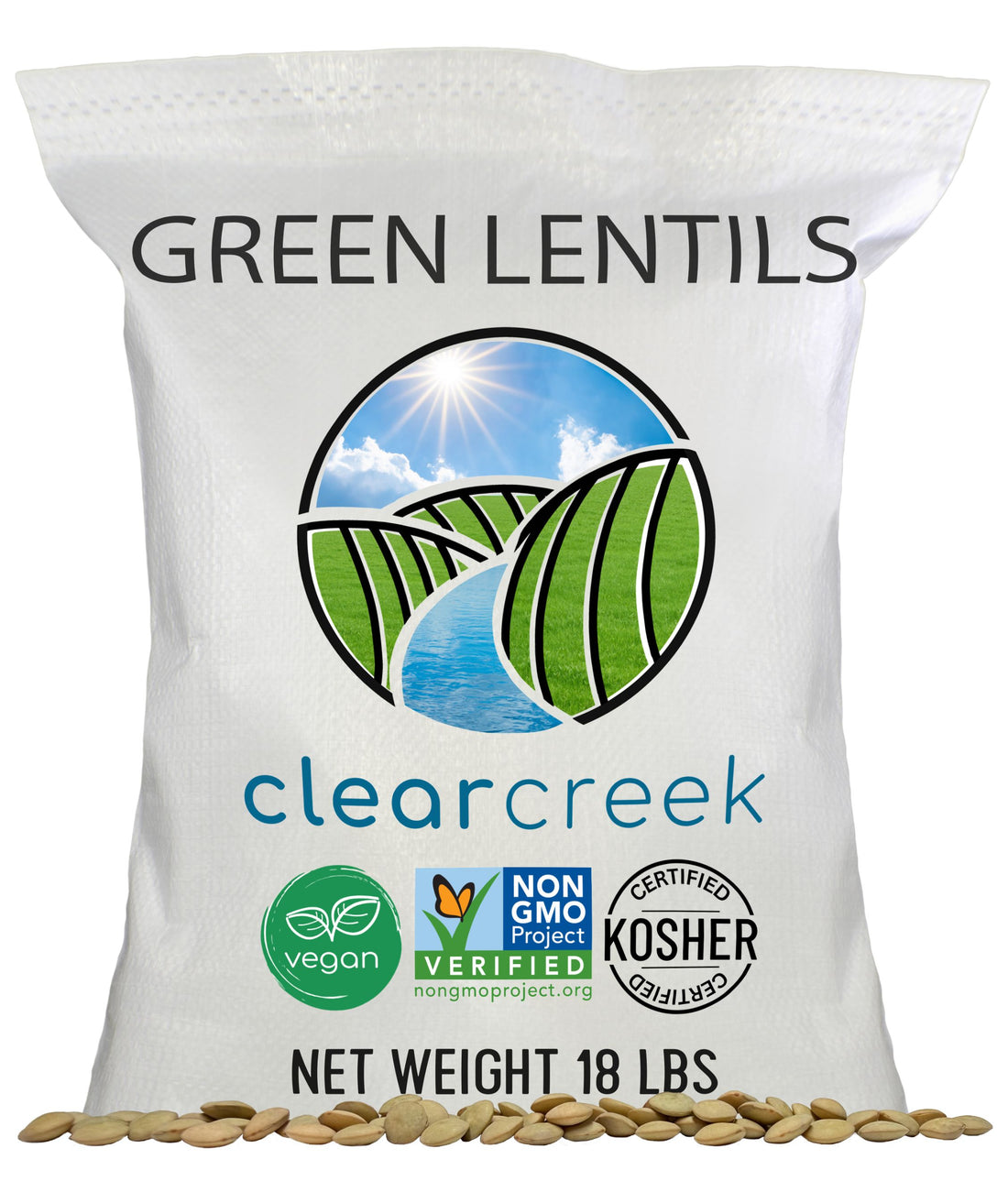 Green lentils 18 lbs