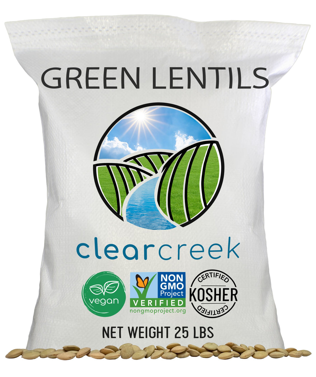 green lentils 25 lbs