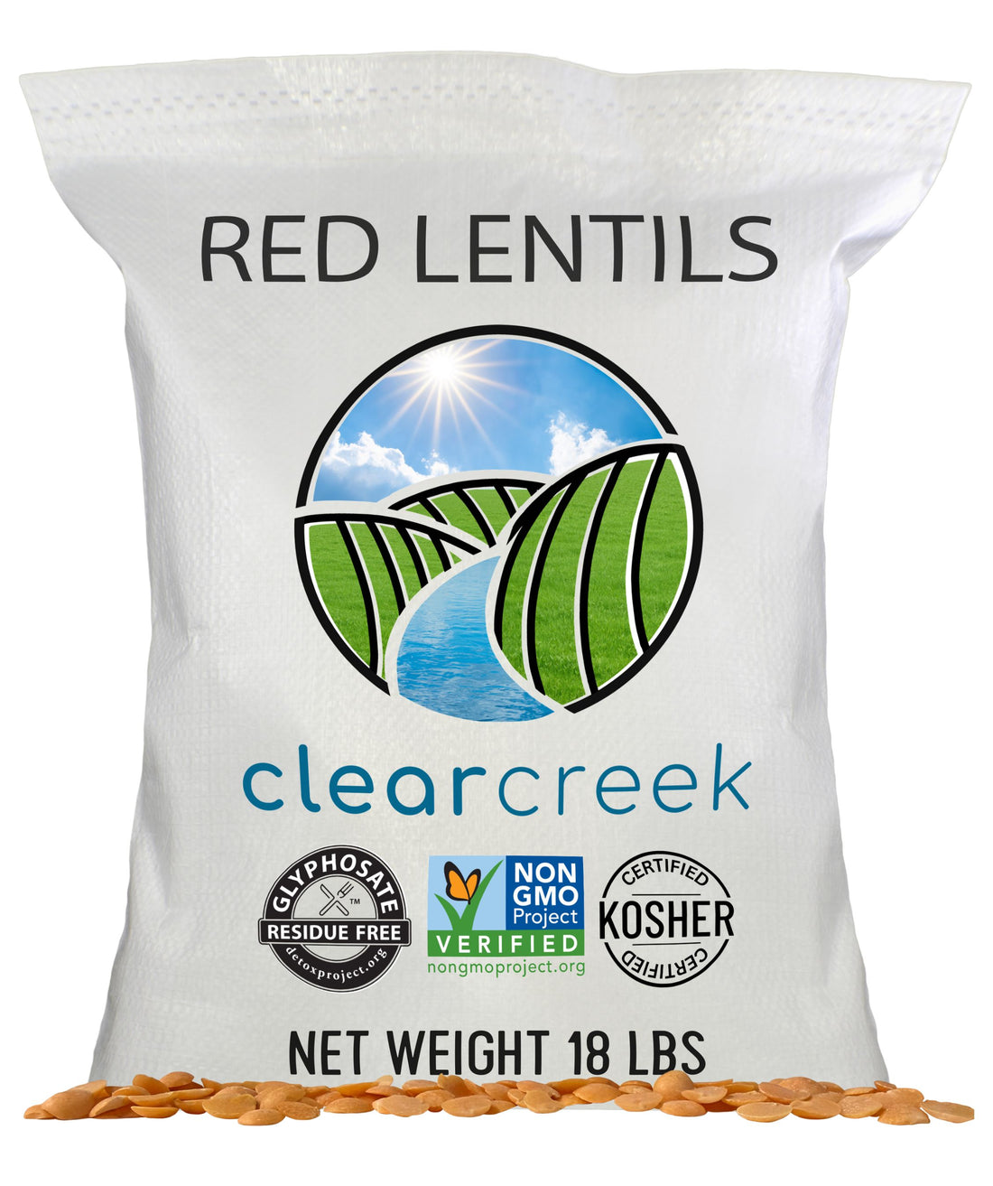 Red lentils 18 lbs