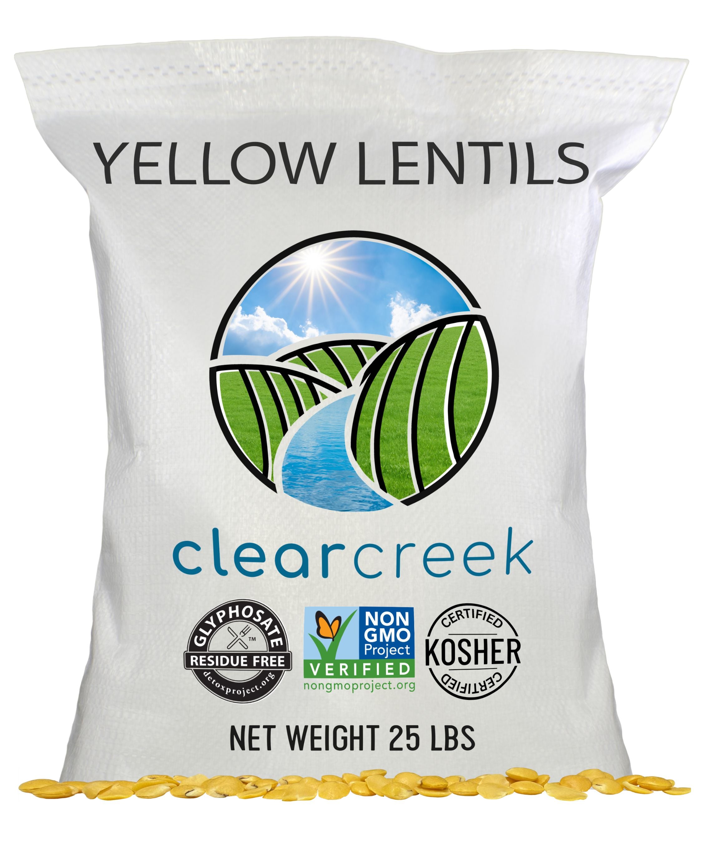 yellow lentils 25 lbs