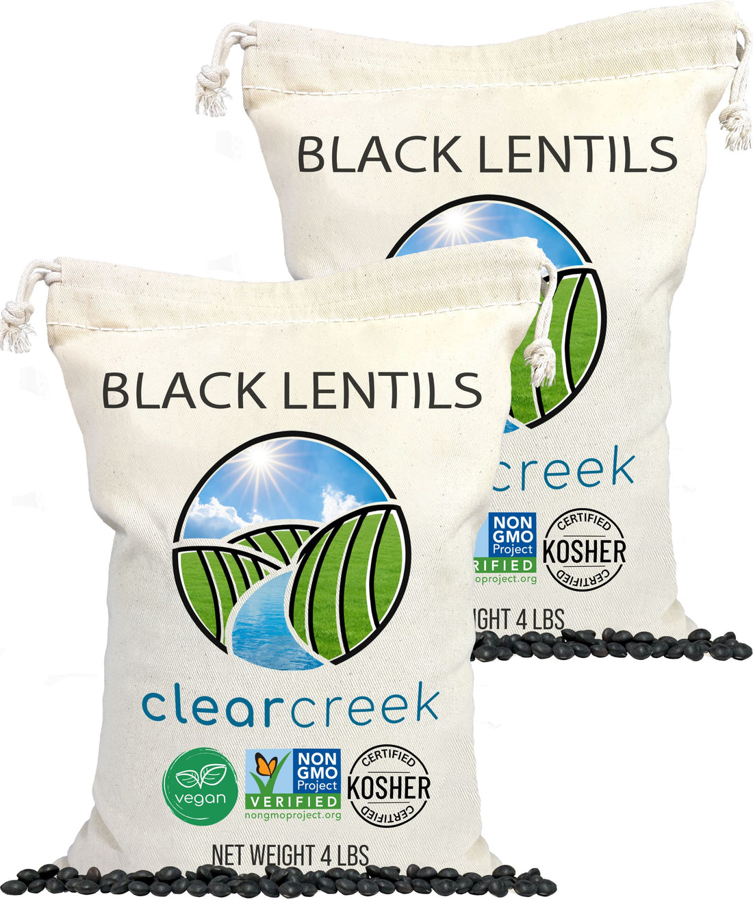 Black Lentils Value Pack | 8 lbs (2-4 bags)