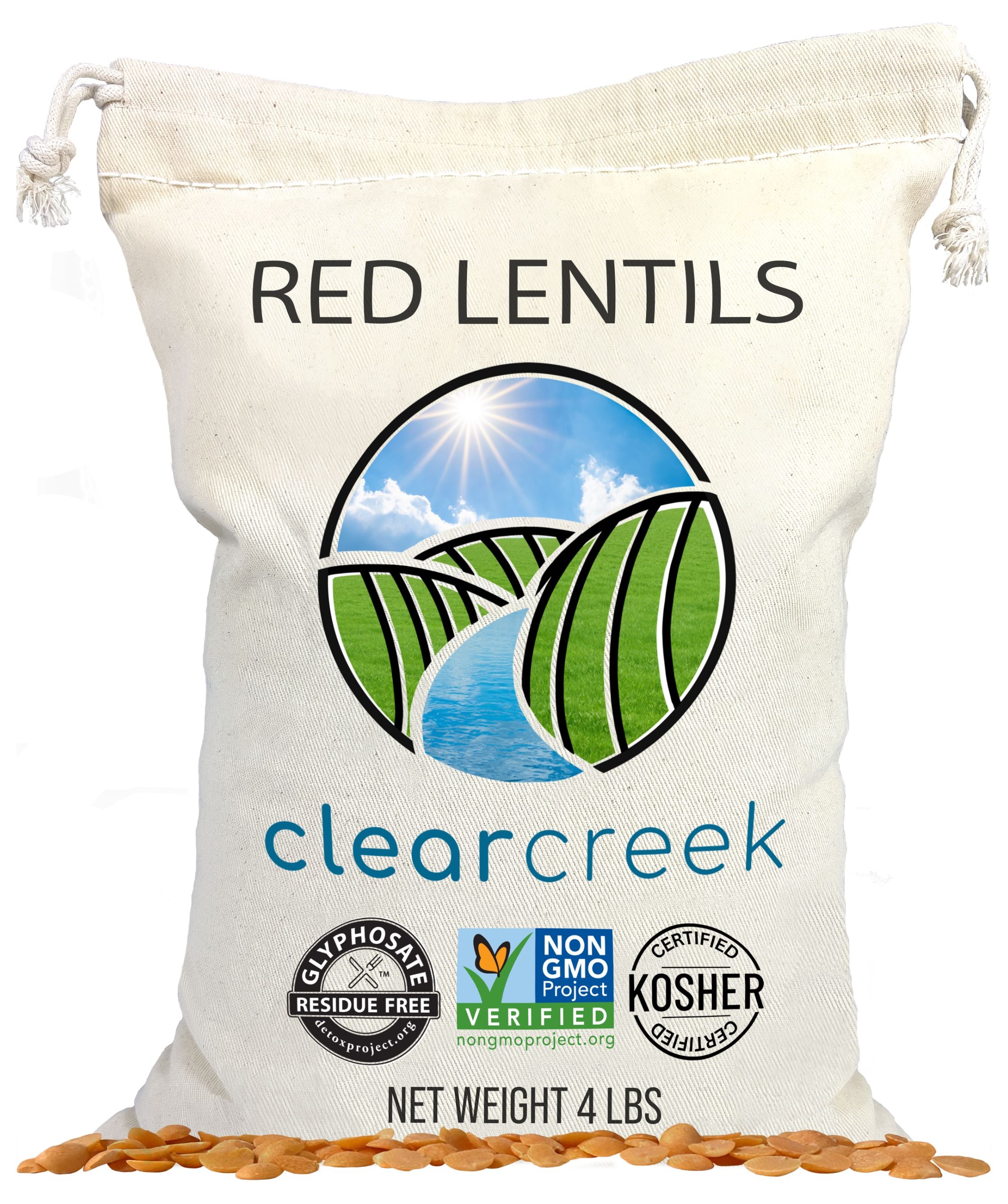 Certified Glyphosate Residue Free| Red Lentils | 25 LBS | Free