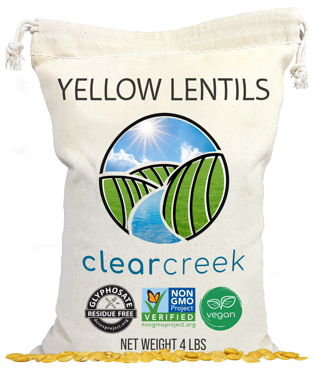 yellow lentils 4 lbs