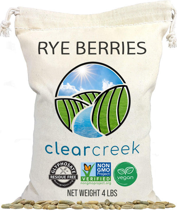 Rye Berries| Certified Glyphosate Residue Free | 4 LB