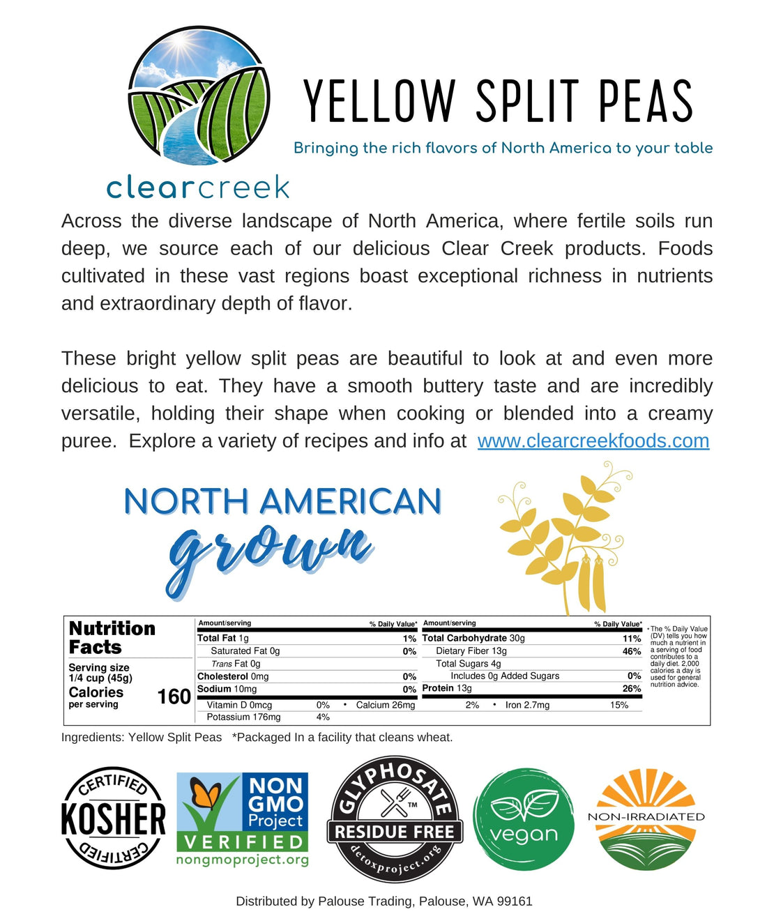 Yellow Split Peas Nutrition Facts