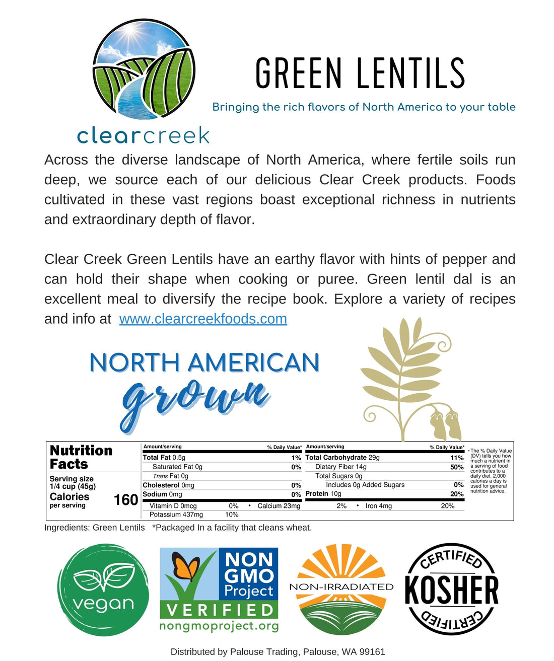 Green Lentil Nutrition Facts