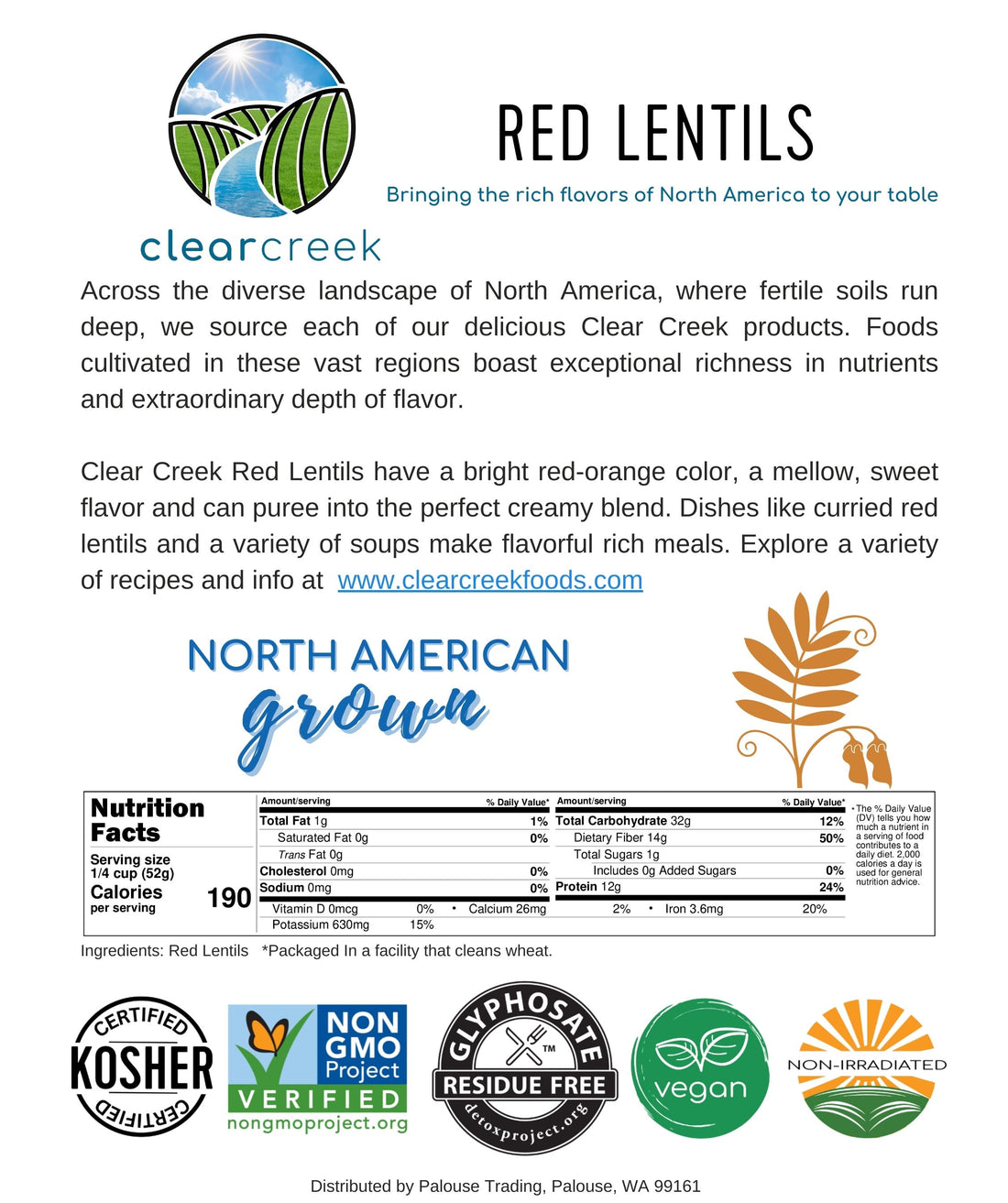 Red Lentils Nutrition Facts