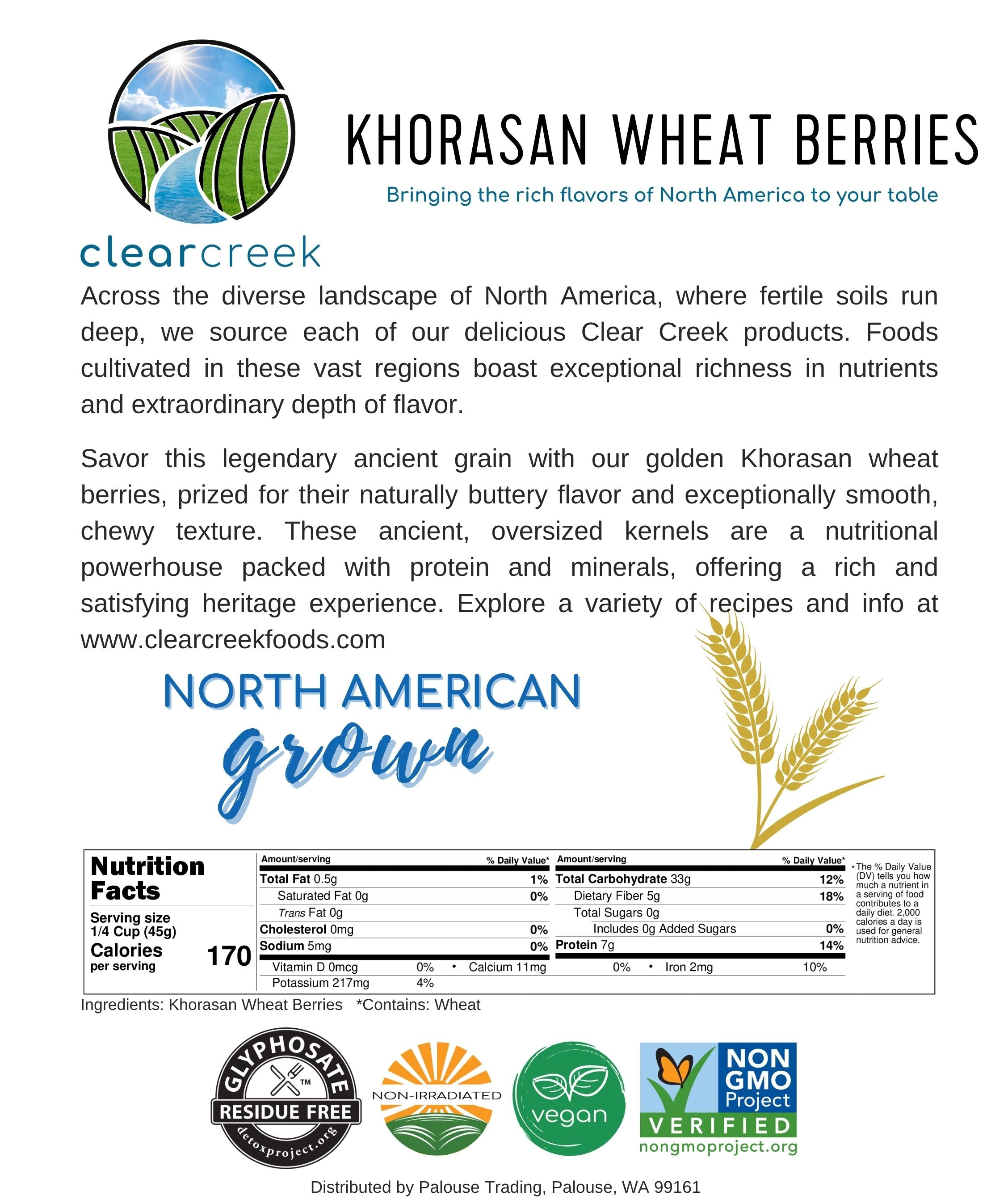 khorasan wheat berries nutrition facts