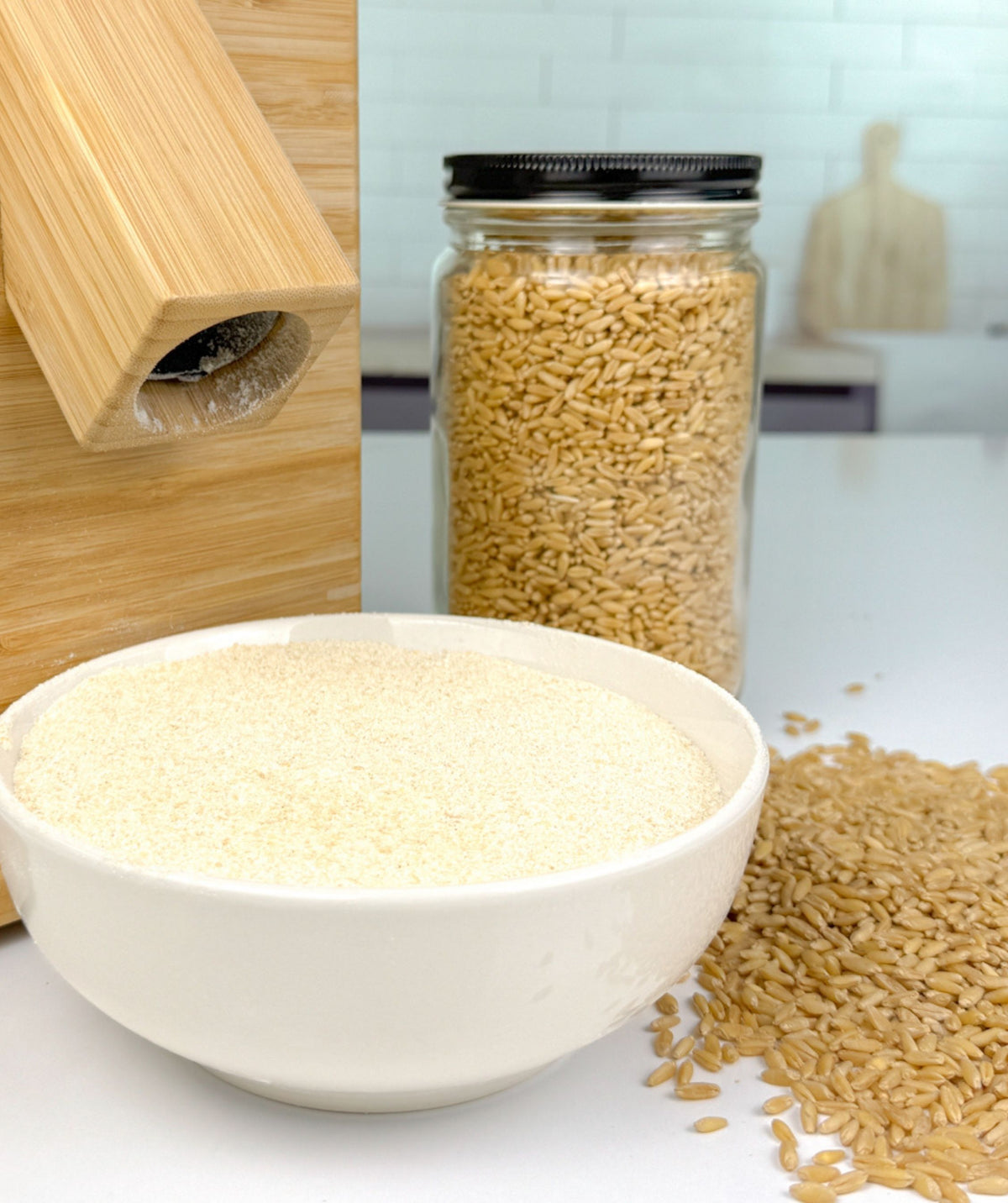 home milling hard white wheat berries