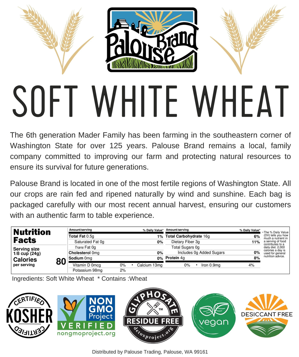 soft white wheat berries nutrition facts