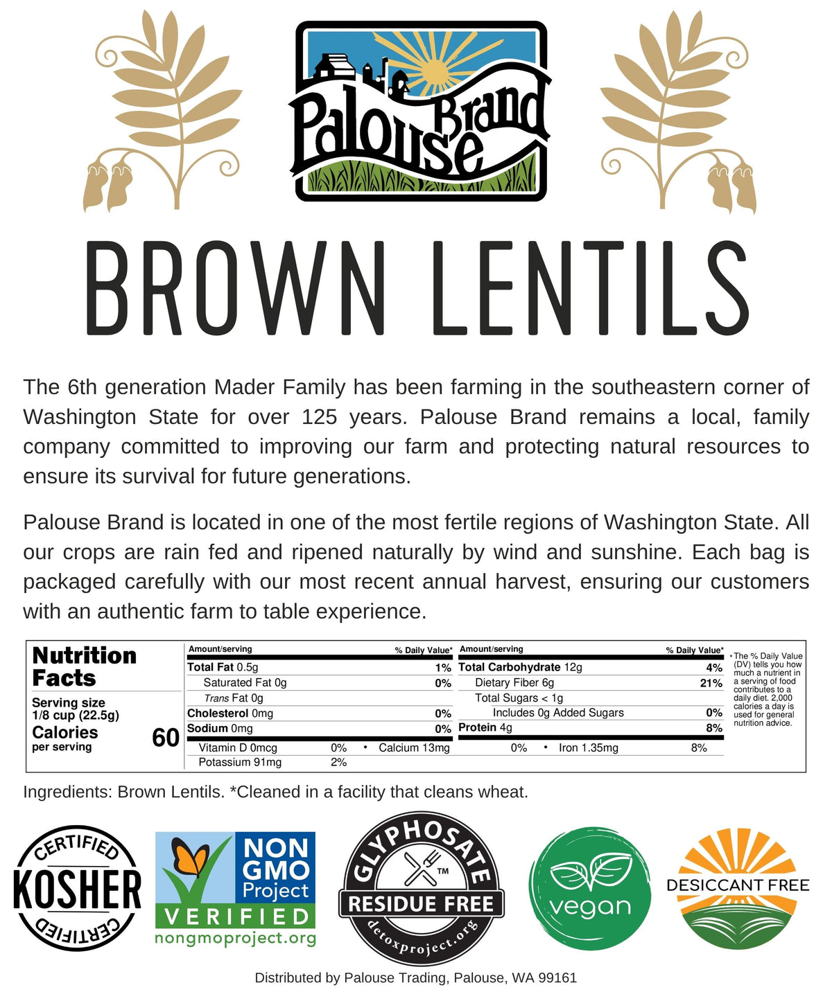 brown lentil nutrition facts