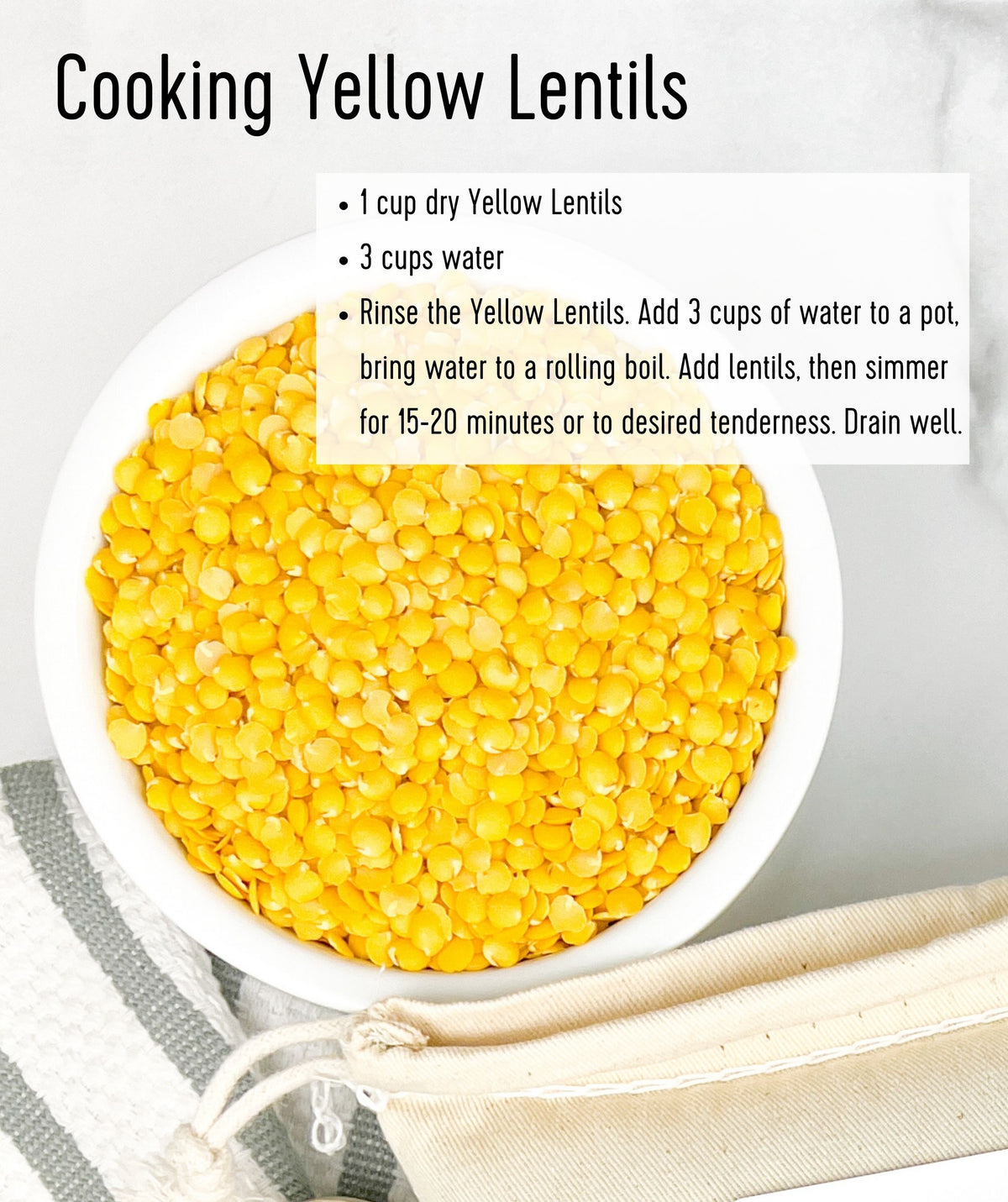 how to cook yellow lentils