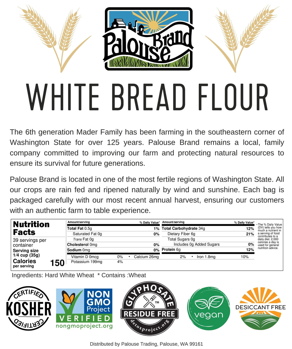 white bread flour nutrition facts