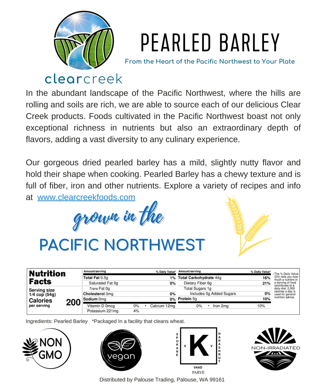 Pearled Barley Nutrition Facts